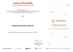 Poděkování za dobrovolnictví