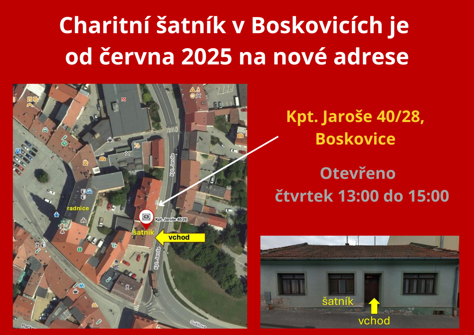 Charitní šatník_Boskovice Charitní šatník_Boskovice